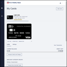 Business Credit Card Manager Screenshot